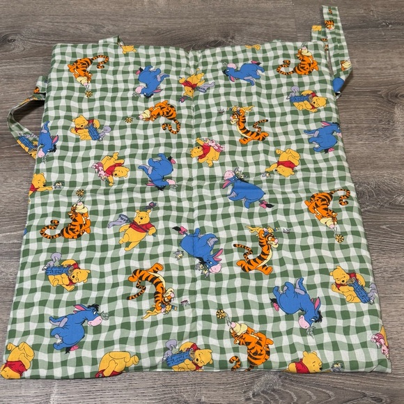 Vintage Winnie the Pooh Diaper Caddy – Green Gingham Disney Nursery (90s) - Picture 6 of 6